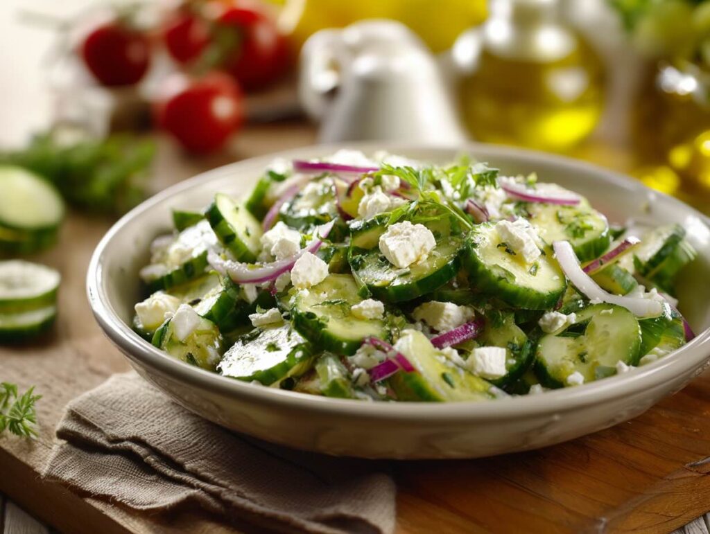 Cucumber Feta Salad – Bright 10 Minute Summer Side