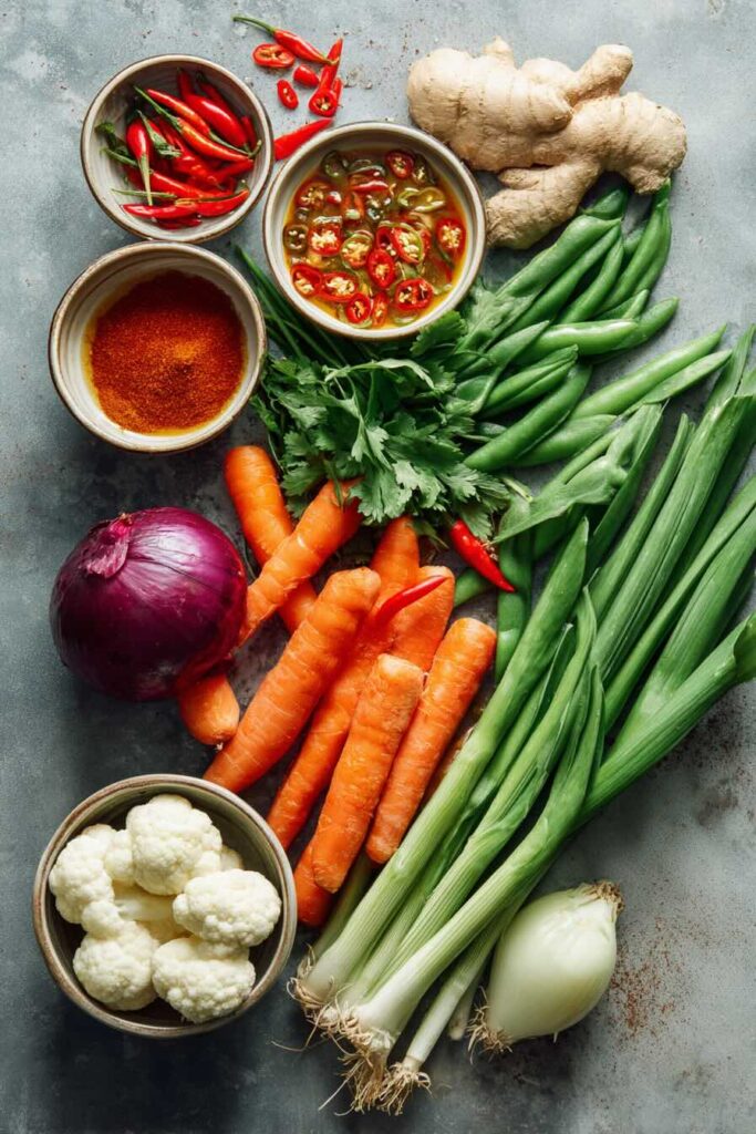 Thai Red Curry with Vegetables Ingredients